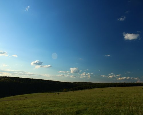 Beautiful landscape view showing open horizon